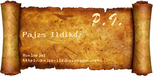 Pajzs Ildikó névjegykártya